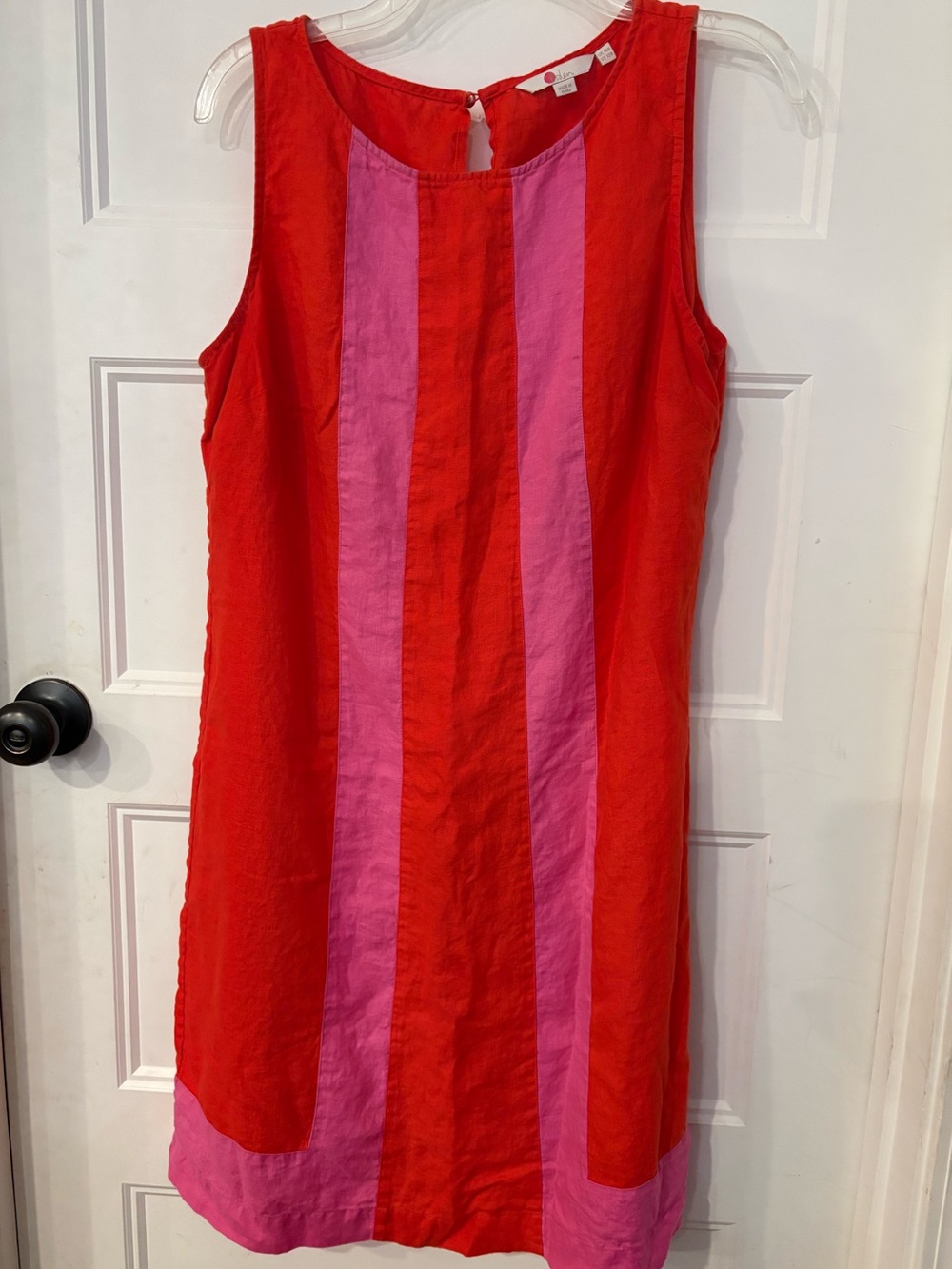Boden Women’s size 10 Colorblock Sleeveless Linen Blend Shift Summer Dress
